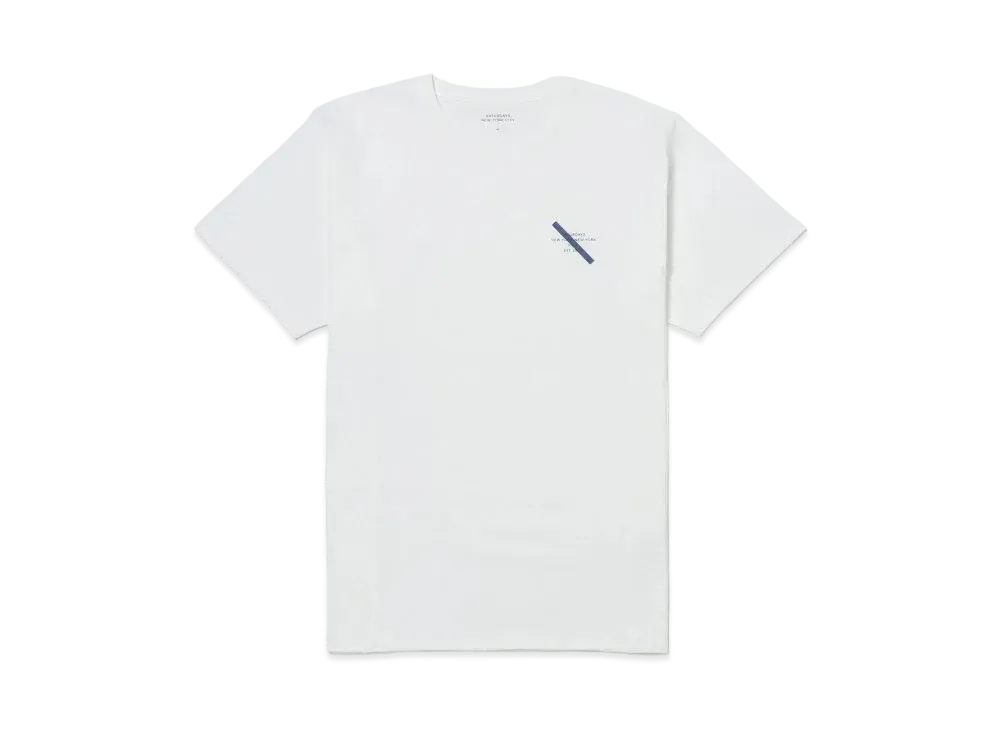 Saturdays NYC Bowery Gotham Slash Chest SS Tee "White"