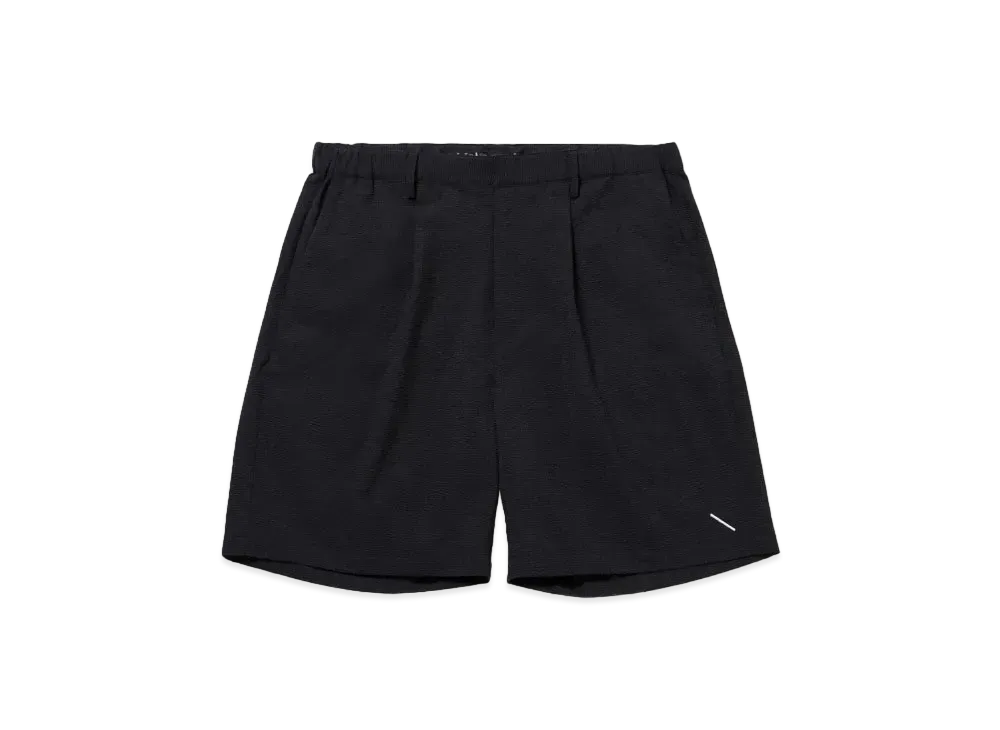 Saturdays NYC Seersucker One Tuck Short Pant "Black"