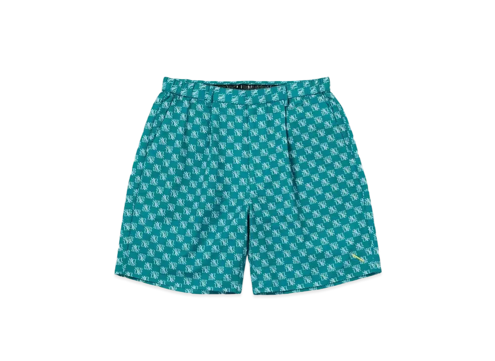 Saturdays NYC Seersucker One Tuck Short Pant "Green"