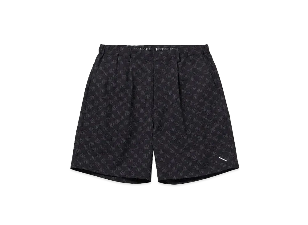 Saturdays NYC Seersucker One Tuck Short Pant "Black Print"