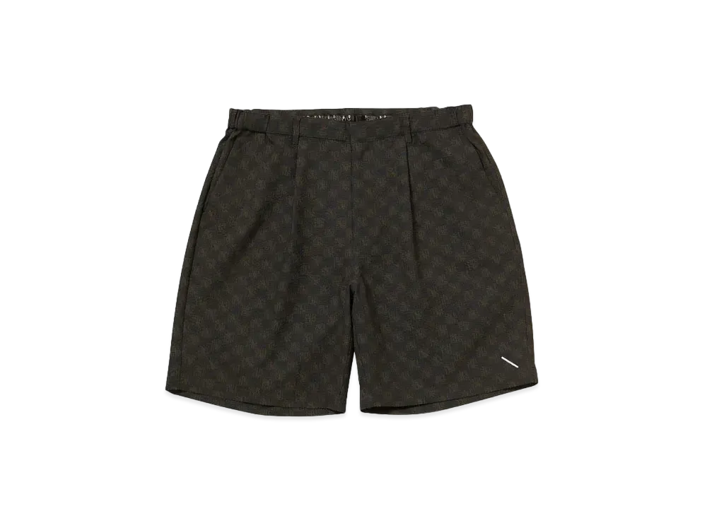 Saturdays NYC Seersucker One Tuck Short Pant "Black Print 2"