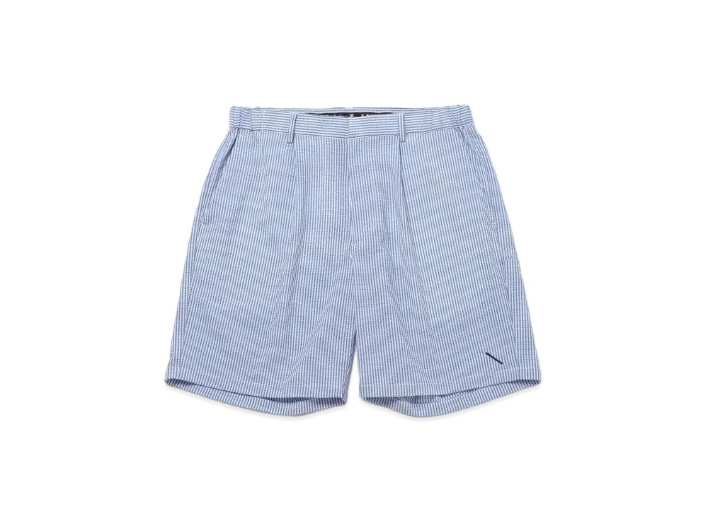 Saturdays NYC Seersucker One Tuck Short Pant "Blue"