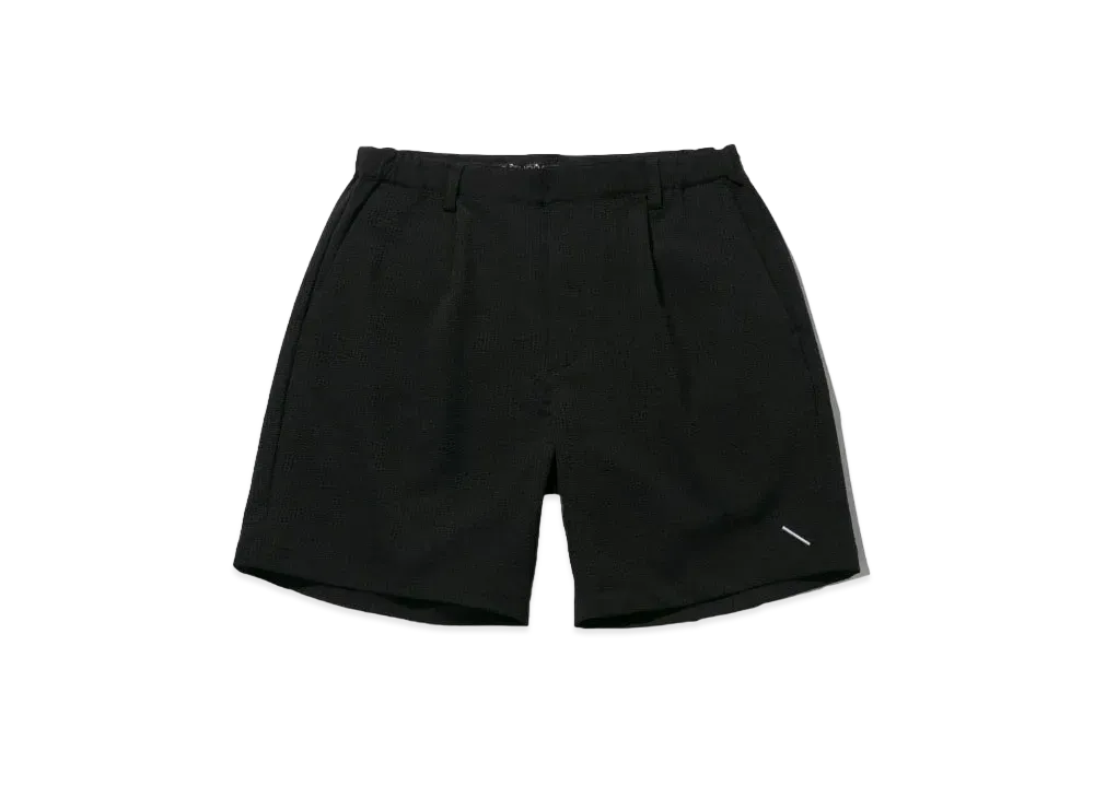 Saturdays NYC Seersucker One Tuck Short Pant "Black"