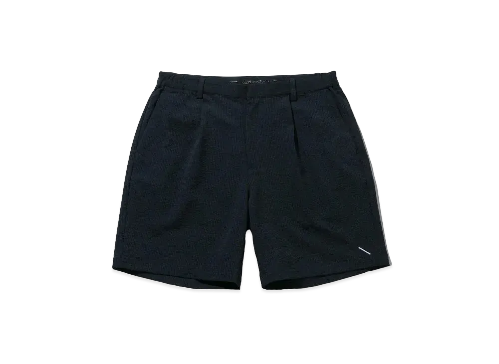 Saturdays NYC Seersucker One Tuck Short Pant "Navy"