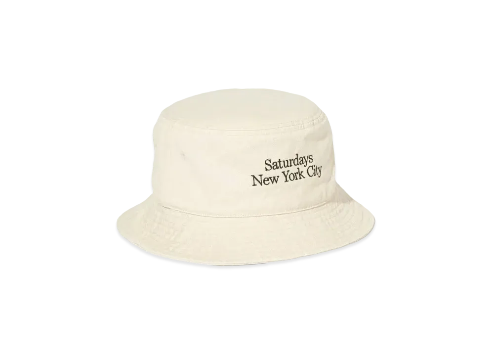 Saturdays NYC Washed Bucket Hat "Ivory"