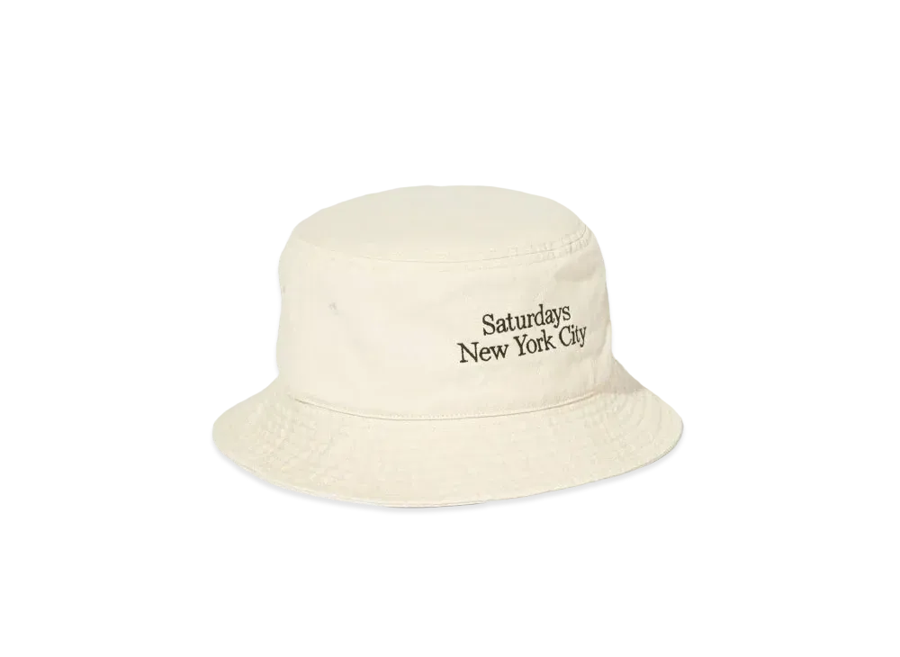 Saturdays NYC Washed Bucket Hat "Ivory"