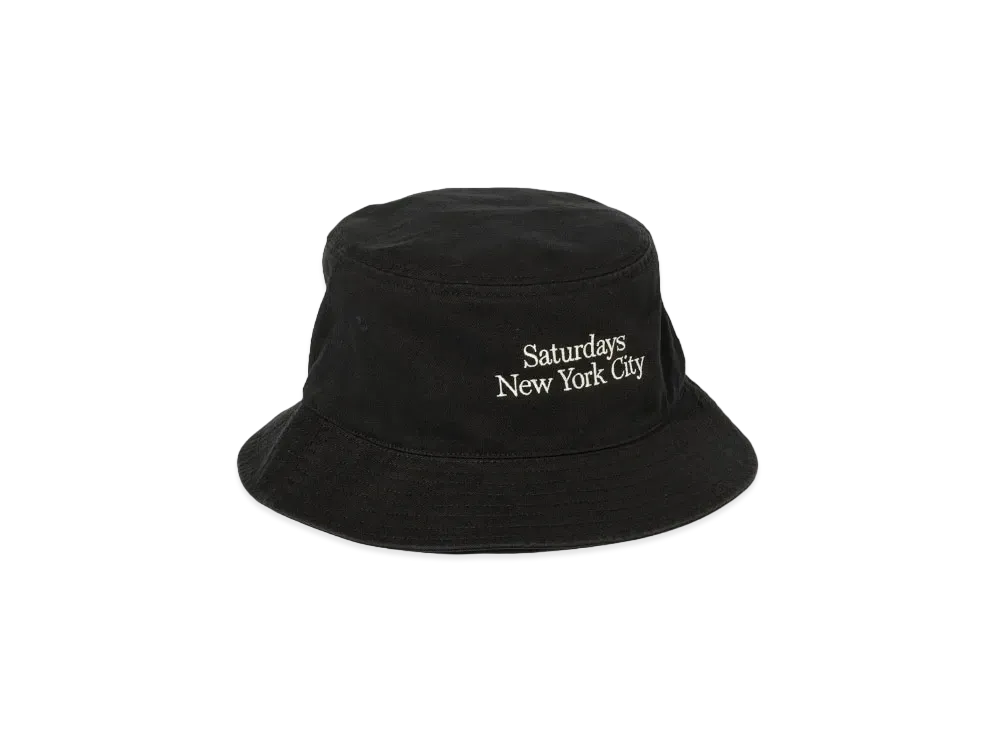 Saturdays NYC Washed Bucket Hat "Black"