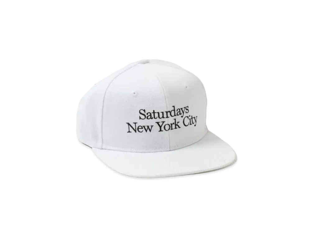 Saturdays NYC Basic 6P Flat Cap "White"