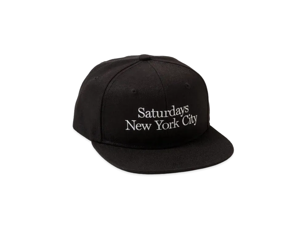 Saturdays NYC Basic 6P Flat Cap "Black"