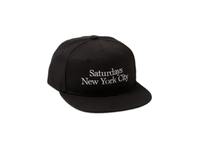 Saturdays NYC Basic 6P Flat Cap "Black"