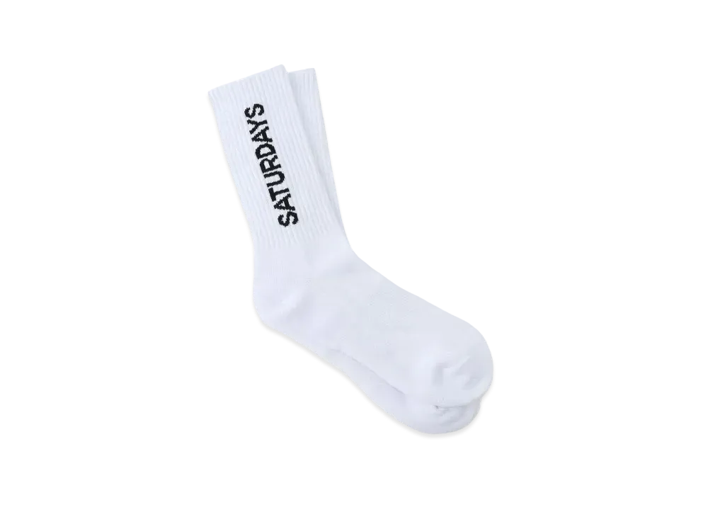 Saturdays NYC Logo Sock "White"
