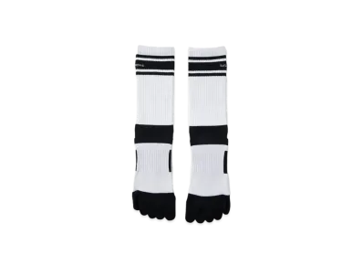 Saturdays NYC Snyc Golf Five Fingers Crew Socks "White"