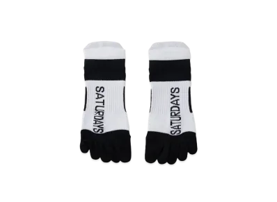 Saturdays NYC Snyc Golf Five Fingers Ankle Socks "White"