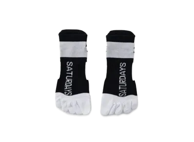 Saturdays NYC Snyc Golf Five Fingers Ankle Socks "Black"