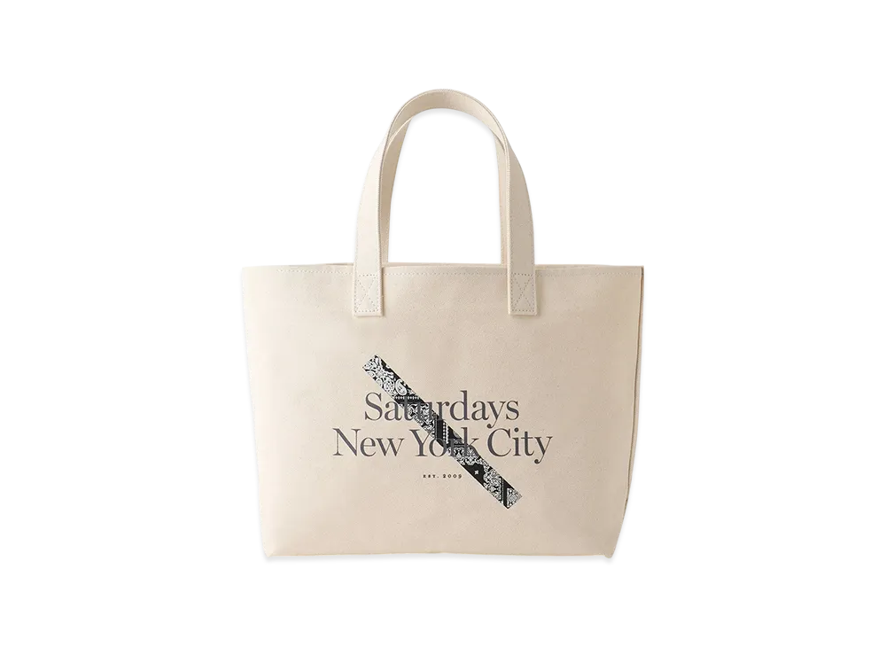 Saturdays NYC x MIYAGIHIDETAKA Bandana Slash Tote Bag "Black"