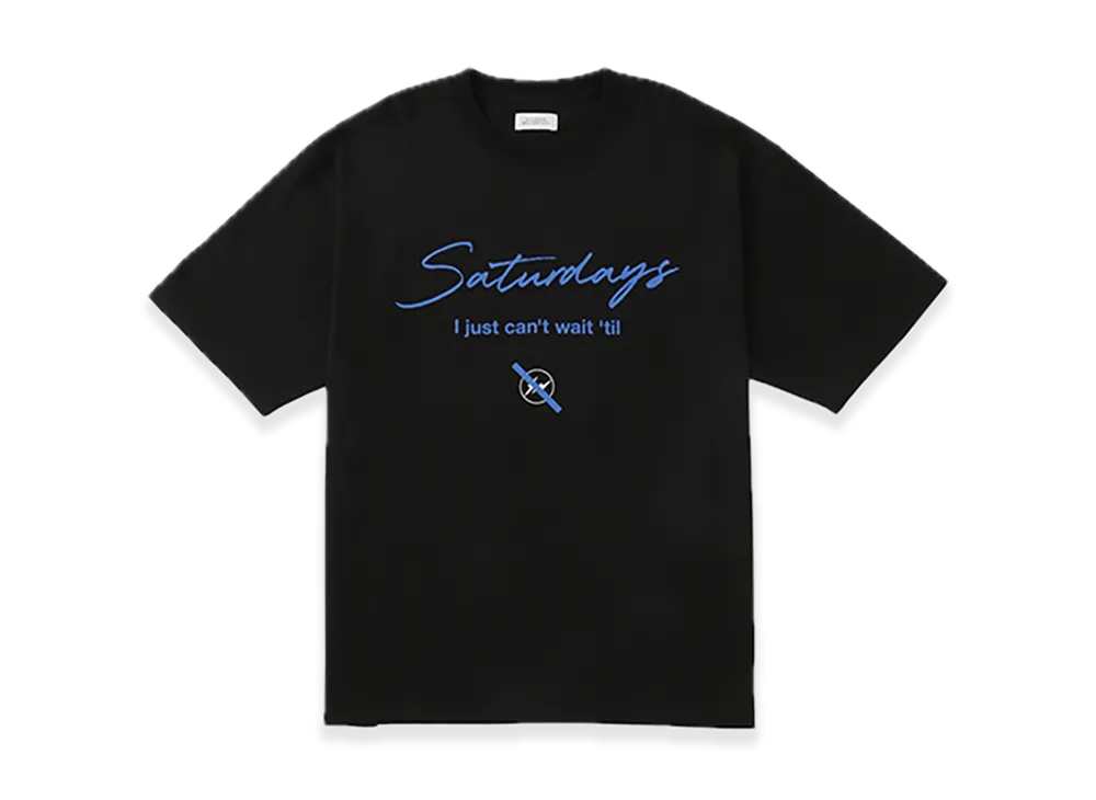 サタデーズニューヨークシティ x フラグメント ショートスリーブ Tシャツ "ブラック"