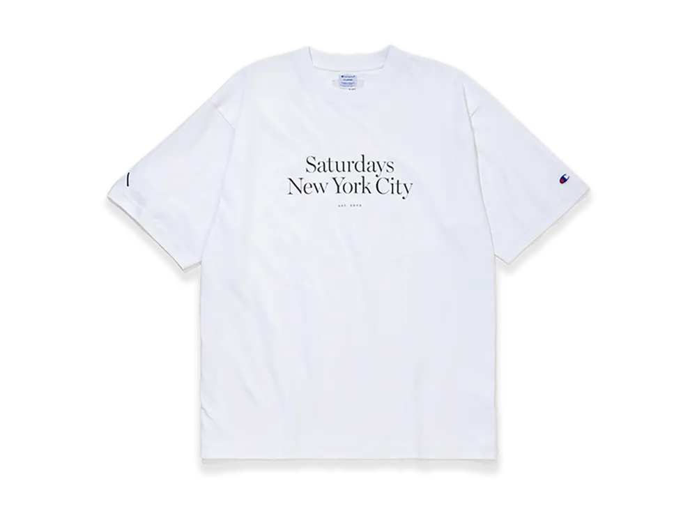 Saturdays NYC x V.A. x Champion Short Sleeve T-Shirt "White"