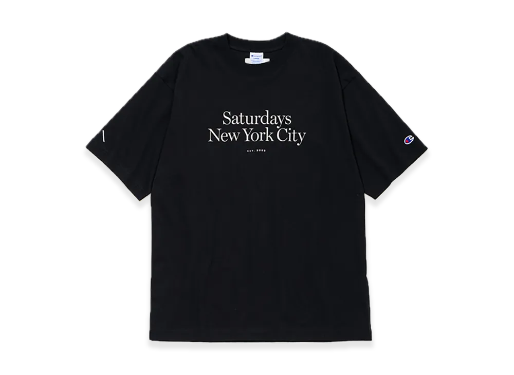 Saturdays NYC x V.A. x Champion Short Sleeve T-Shirt "Black"
