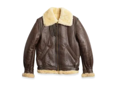 Schott 257S B-3 Sheepskin Bomber Jacket "Brown"