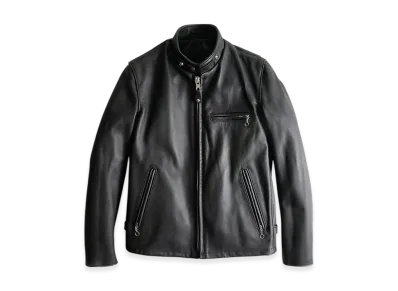 Schott 641 Stand Collar Single Riders Jacket Big Size "Black"