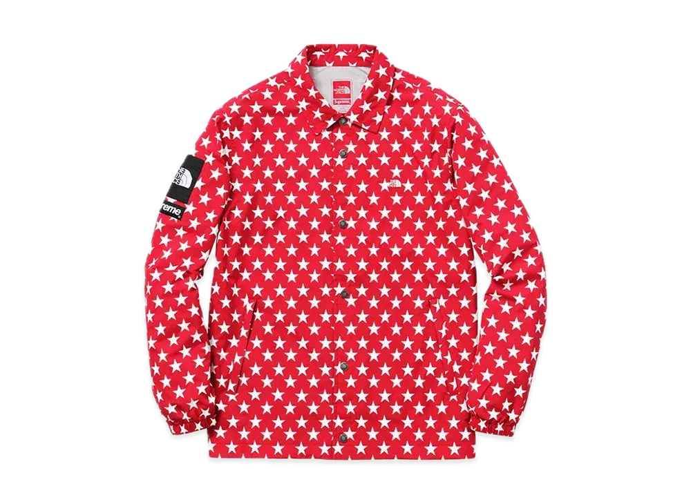 Supreme x The North Face 2015SS Packable Waterproof Coaches Jacket "Red"