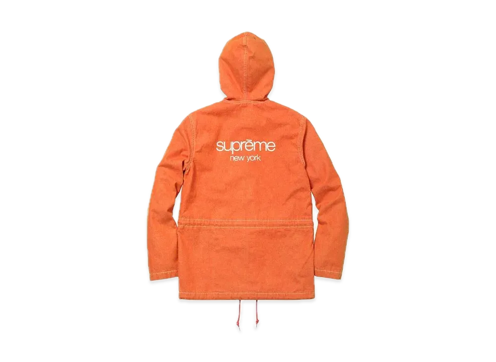 Supreme Hooded Denim Parka "Coral"