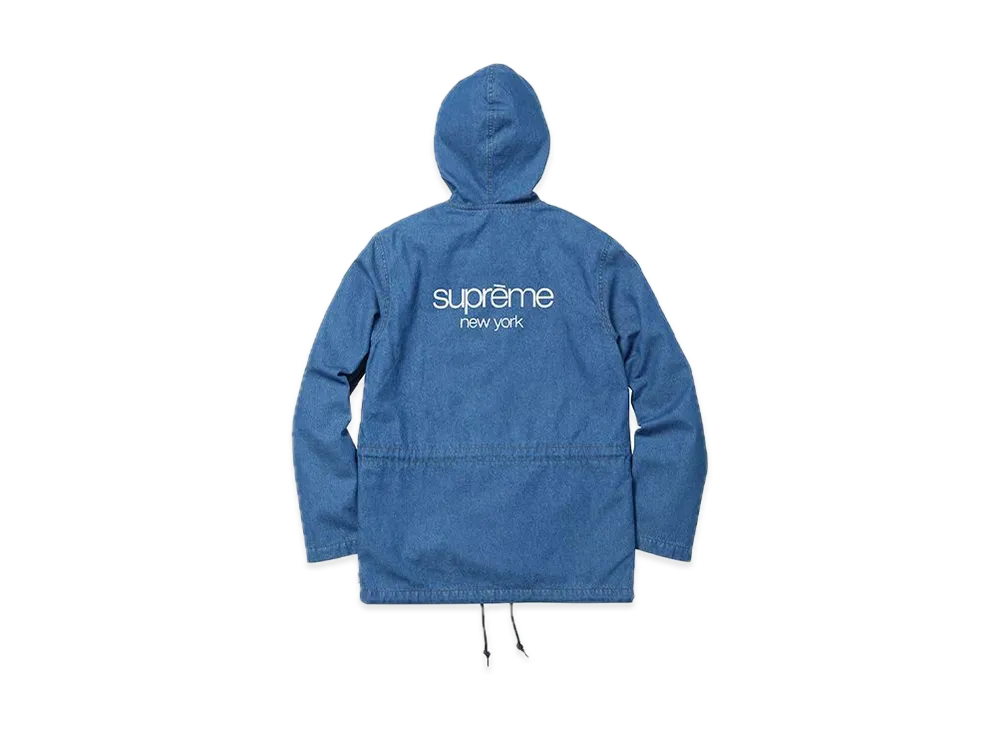 Supreme Hooded Denim Parka "Blue"