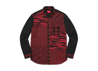 Supreme Animal Patchwork Twill Shirt "Red"