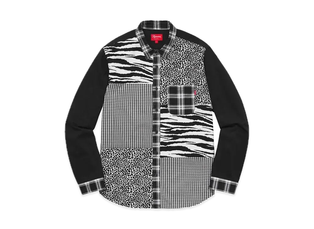 Supreme Animal Patchwork Twill Shirt "White"
