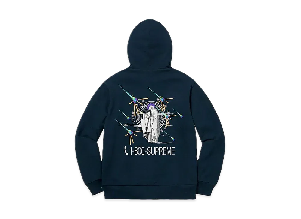 Supreme 1-800 Hooded Sweatshirt "Navy"