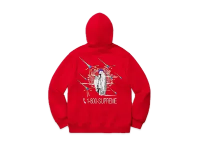 Supreme 1-800 Hooded Sweatshirt "Red"