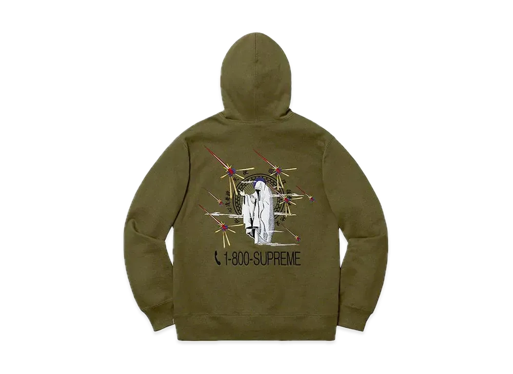 Supreme 1-800 Hooded Sweatshirt "Dark Olive"