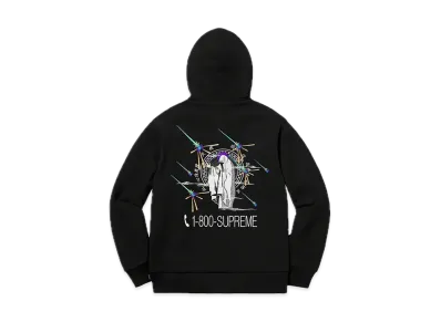 Supreme 1-800 Hooded Sweatshirt "Black"