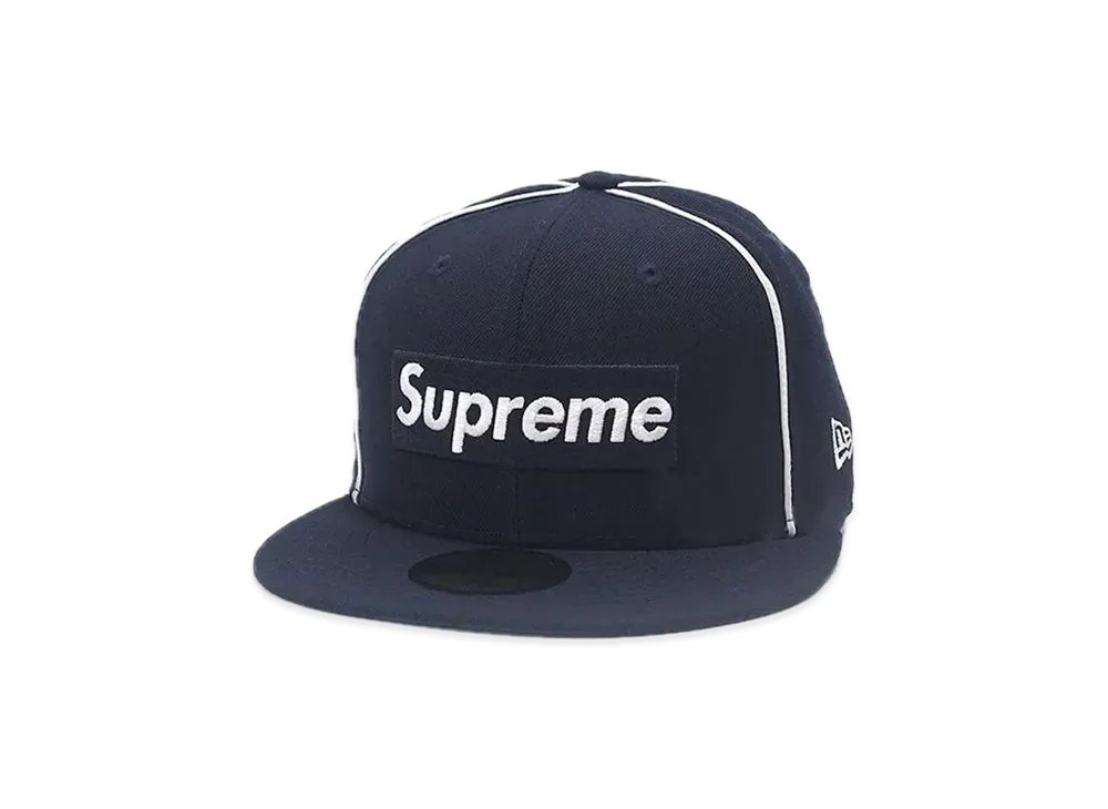 Supreme Box Logo Piping New Era "Navy"