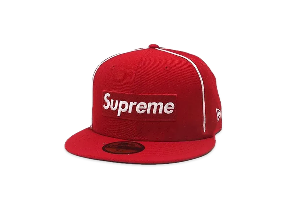 Supreme Box Logo Piping New Era "Red"