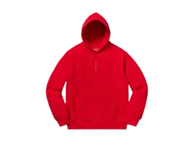 Supreme Micro Logo Hooded Sweatshirt "Red"