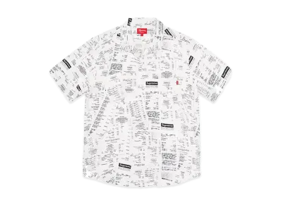 Supreme Receipts Rayon S/S Shirt "White"