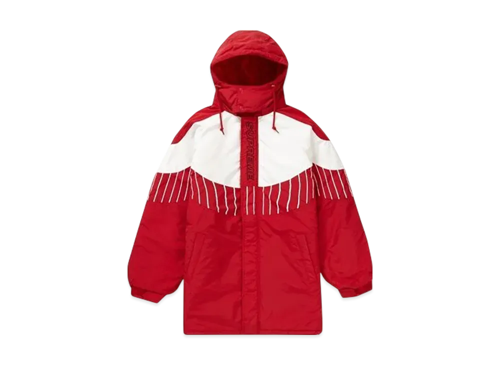Supreme Pinstripe Panel Sports Parka "Red"