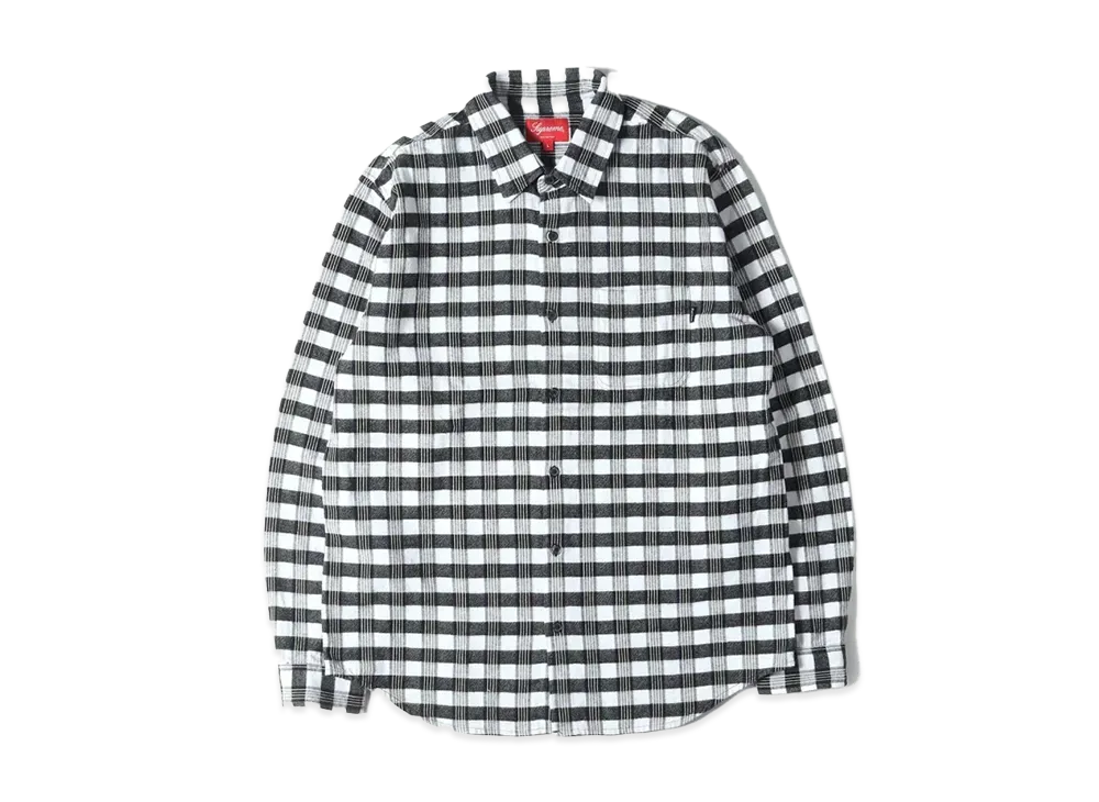 Supreme Checker Plaid Flannel Shirt 17SS "Black"