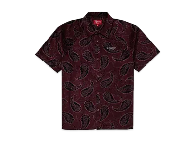 Supreme Velour S/S Shirt "Burgundy Paisley"
