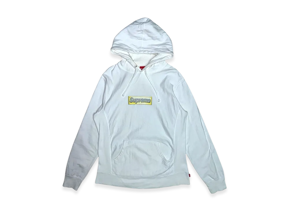 Supreme Bling Box Logo Hooded Sweatshirt (13SS) "White"