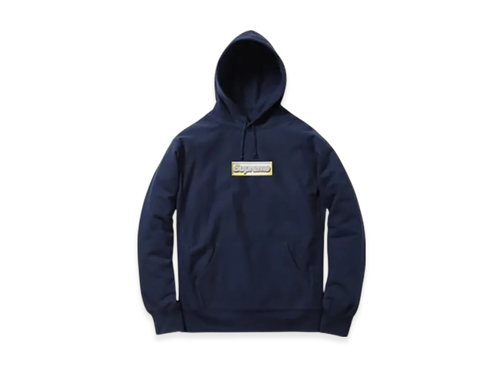 Supreme Bling Box Logo Hooded Sweatshirt (13SS) "Navy"
