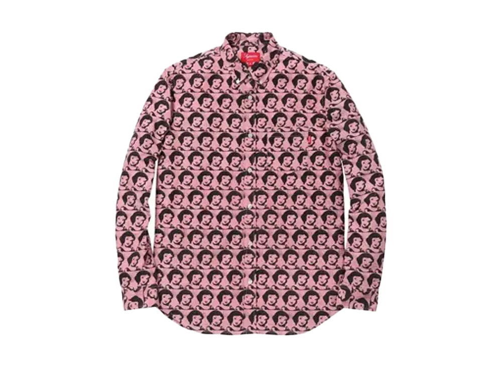 Supreme Snow White Oxford Shirt "Red"