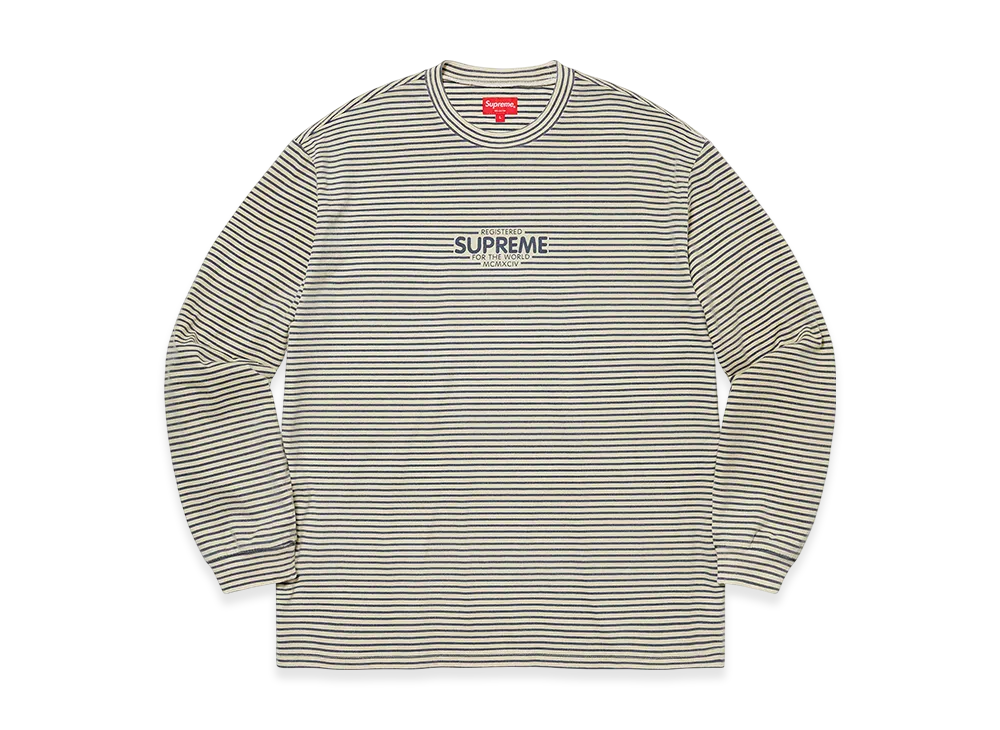 Supreme Micro Stripe L/S Top "Natural"