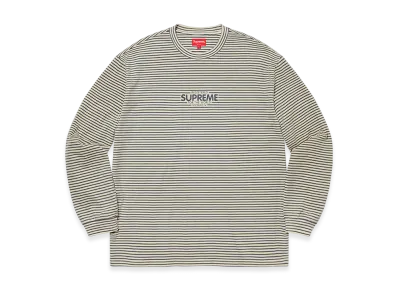 Supreme Micro Stripe L/S Top "Natural"