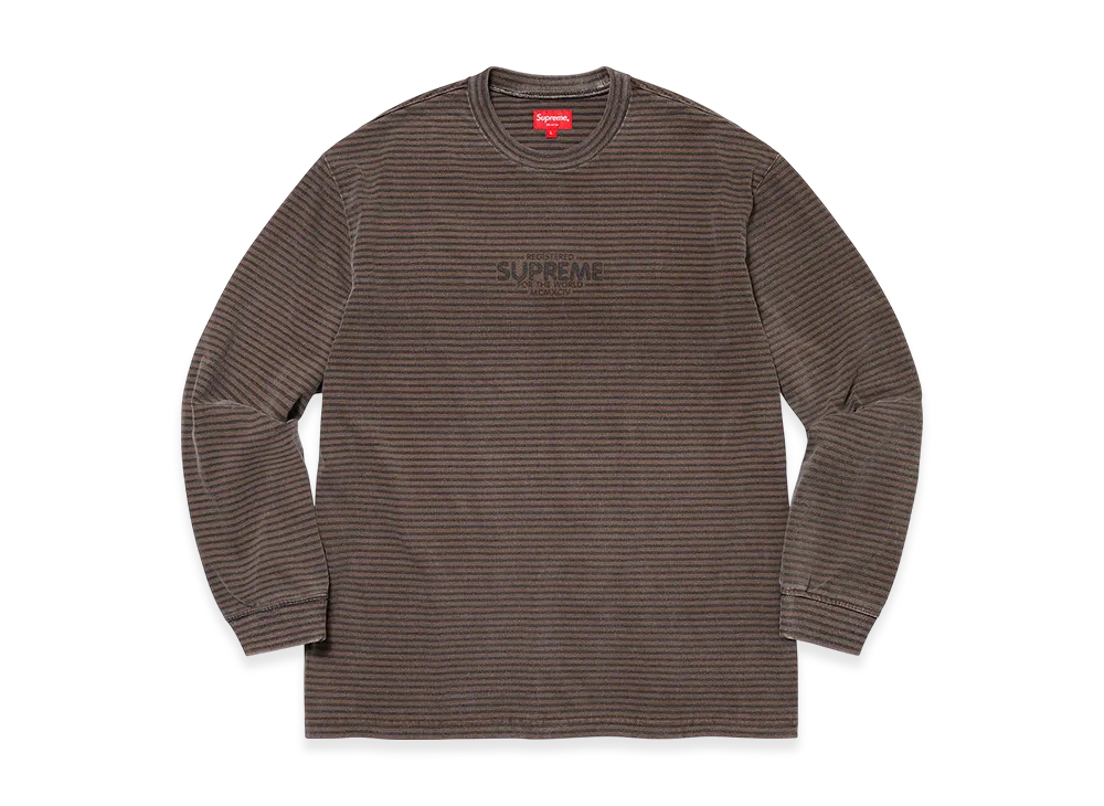 Supreme Micro Stripe L/S Top "Brown"