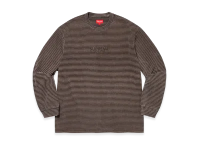 Supreme Micro Stripe L/S Top "Brown"