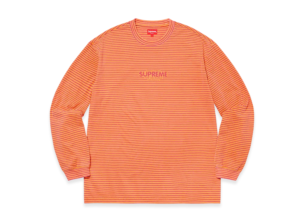 Supreme Micro Stripe L/S Top "Orange"