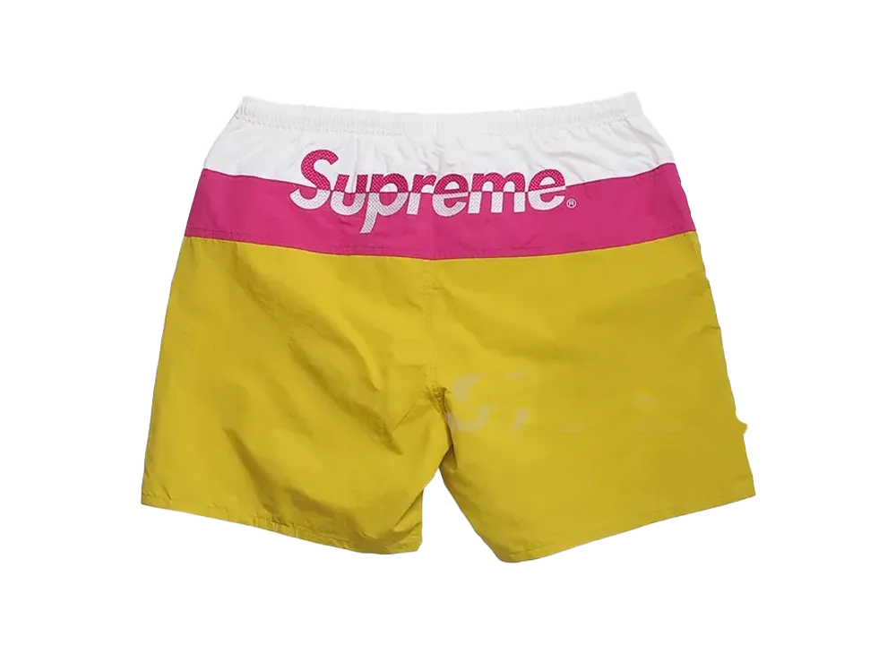 Supreme Split Logo Water Short 17SS "Gold"