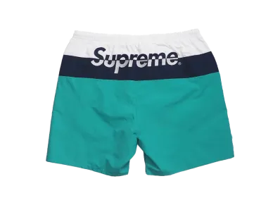Supreme Split Logo Water Short 17SS "Teal"